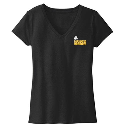 District Womens Re-Tee V-Neck (Show Them) -- Black