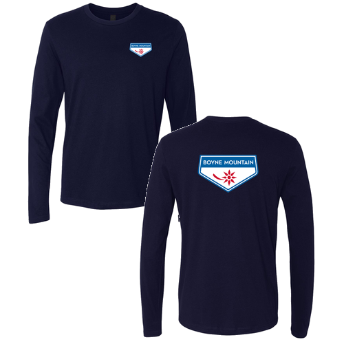 Boyne Mountain Logo 2 Full Color -- Long Sleeve Midnight Navy
