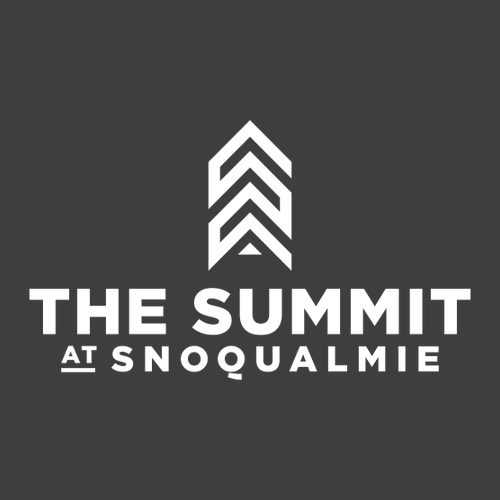 The Summit at Snoqualmie Logo 1 White Ink -- Short Sleeve Heavy Metal