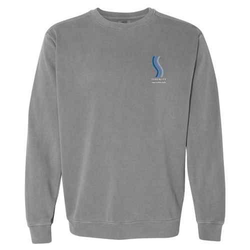 Comfort Colors Unisex Garment-Dyed Crewneck Sweatshirt -- Grey