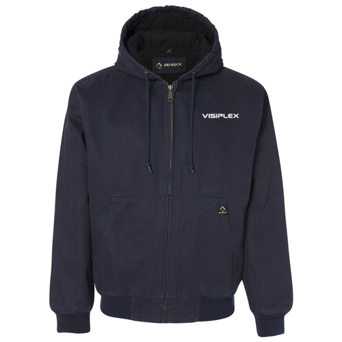 Dri Duck Hooded Boulder Cloth Jacket -- Navy