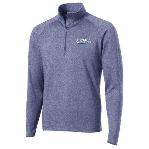 Sport Tek Sport Wick Stretch Half Zip Pullover -- True Navy Heather