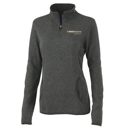Charles River Womens Heathered Fleece Pullover -- Charcoal Heather
