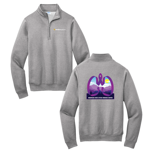 WVU Medicine Quarter-Zip Pullover Sweatshirt -- Athletic Heather