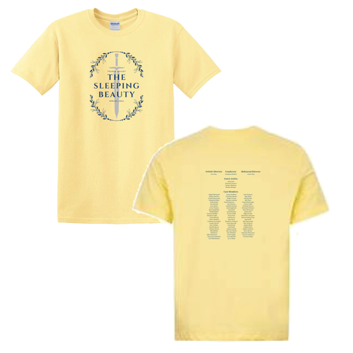 Sleeping Beauty ADULT 100% Cotton T-Shirt -- Daffodil Yellow