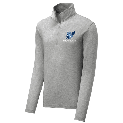 Sport-Tek PosiCharge Tri-Blend Wicking 1/4-Zip Pullover -- Light Grey Heather