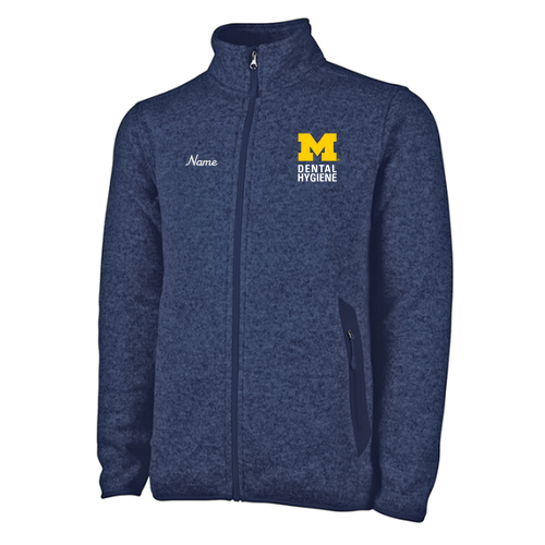 Charles River Heathered Fleece Jacket -- Navy Heather