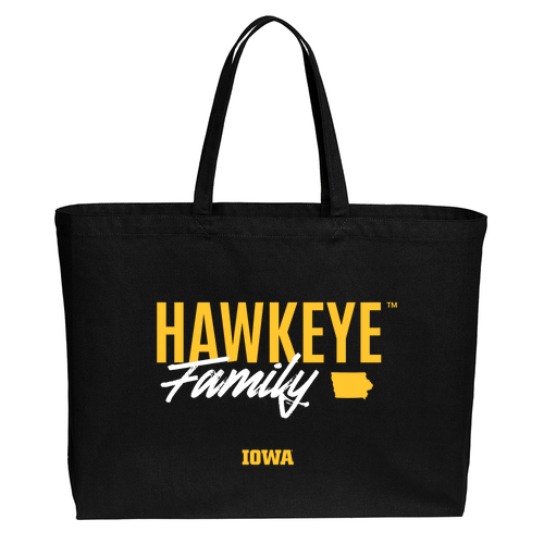 Printed Port Authority Cotton Canvas Jumbo Tote -- Deep Black