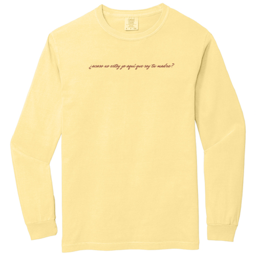 Comfort Colors Unisex Garment-Dyed Heavyweight Long Sleeve T-Shirt -- Butter