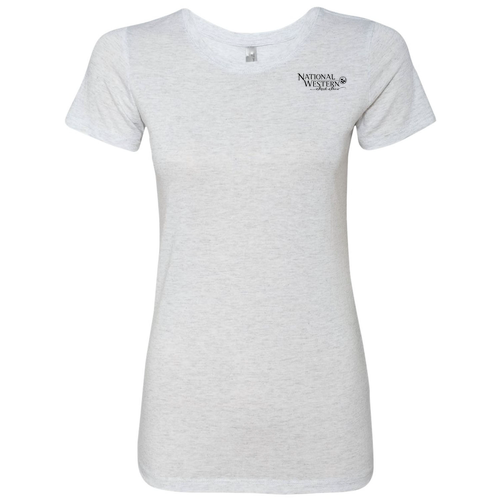 Next Level Apparel Ladies Tri Blend Crew -- Heather White