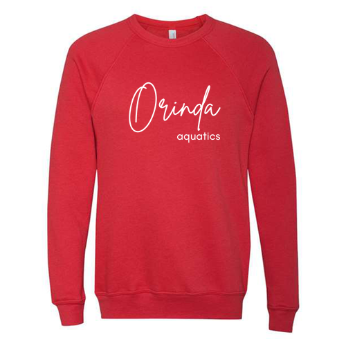 Bella Canvas Unisex Sponge Fleece Raglan Sweatshirt -- Red