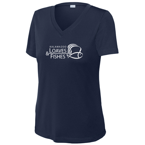 Sport-Tek Ladies Competitor V-Neck Tee -- True Navy