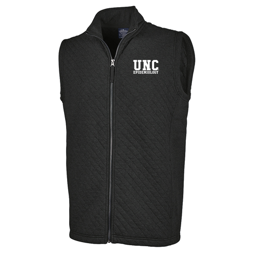 Charles River Men's Franconia Quilted Embroidered Vest -- Charcoal Heather