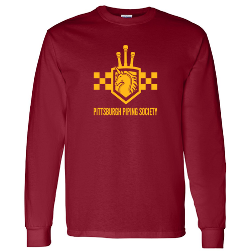 Gildan Heavy Cotton Longsleeve Basic T-Shirt -- Garnet