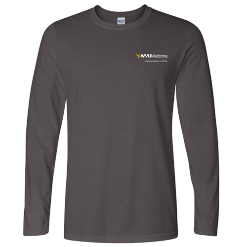 Gildan Softstyle Longsleeve T Shirt -- Charcoal