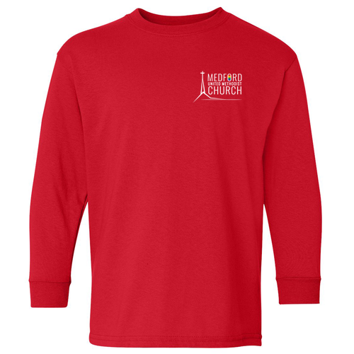 Gildan Youth Heavy Cotton Longsleeve -- Red