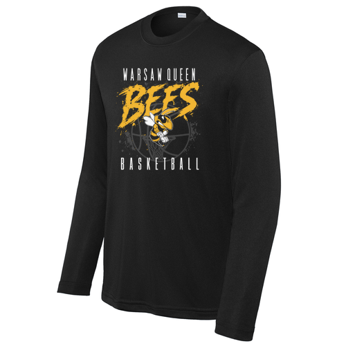 Queen Bees Sport Tek Youth Long Sleeve PosiCharge Competitor Tee -- Black