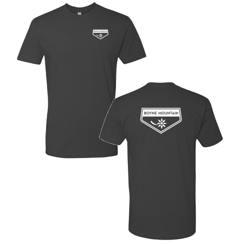 Boyne Mountain Logo 2 White Ink -- Short Sleeve Heavy Metal