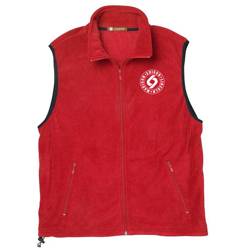 Harrington Fleece Vest -- Red