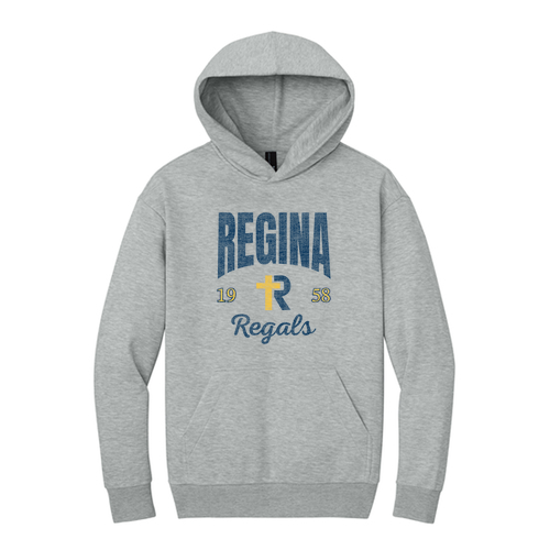 Regina Giving Noise District V.I.T. Heavyweight Fleece Hoodie -- Light Heather Grey
