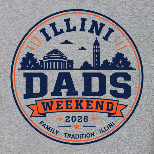 Illini Dads Hoodie -- Athletic Heather