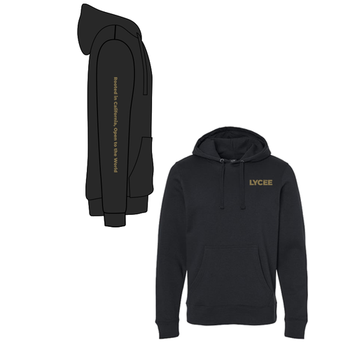 J America Unisex BTB Fleece Hooded Sweatshirt -- Black