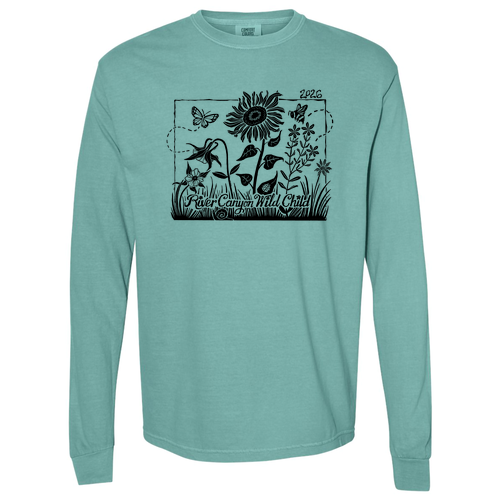 Comfort Colors Unisex Garment-Dyed Heavyweight Long Sleeve T-Shirt -- Sea Foam
