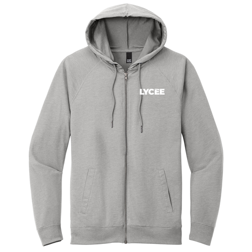 District Featherweight French Terry Full-Zip Hoodie -- Light Heather Grey