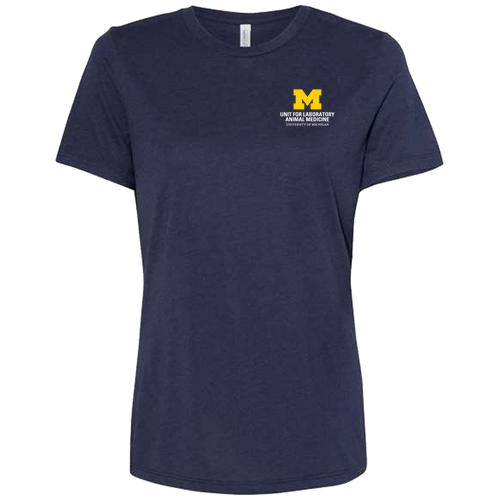 Ladies Bella Canvas Relaxed Jersey Short Sleeve Tee -- Solid Navy Triblend