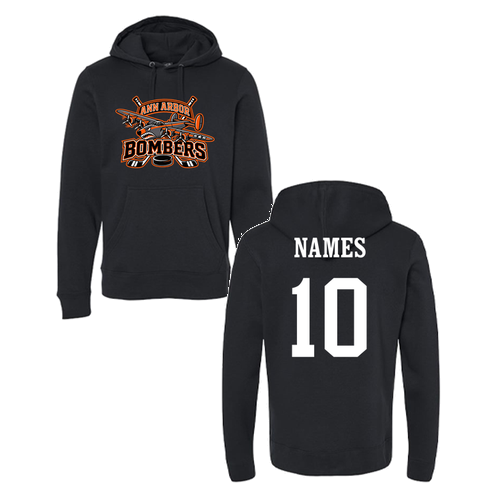 J America Unisex BTB Fleece Adult Hooded Sweatshirt -- Black