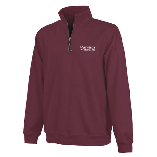 Charles River Crosswind Quarter Zip Sweatshirt -- Maroon