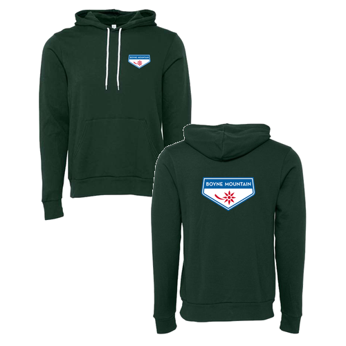 Boyne Mountain Logo 2 Full Color -- Pullover hooded Sweatshirt Forest