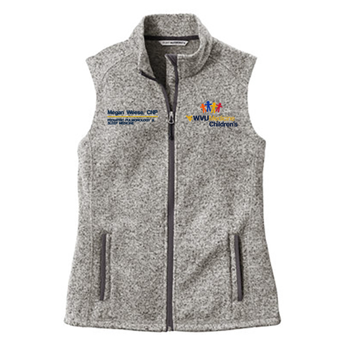 Port Authority Ladies Sweater Fleece Vest -- Grey Heather