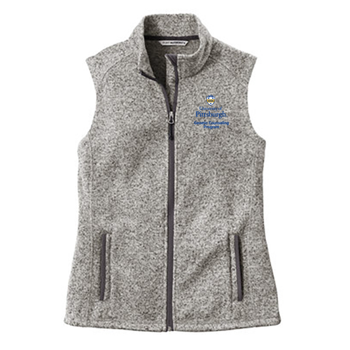 Port Authority Ladies Sweater Fleece Vest -- Grey Heather