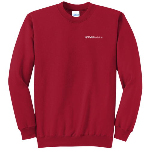 Port and Company Classic Crewneck Sweatshirt -- Red
