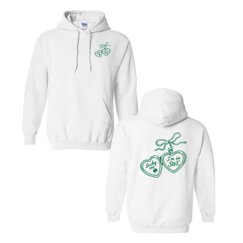 Gildan Heavy Blend Hooded Sweatshirt -- White Locket Design