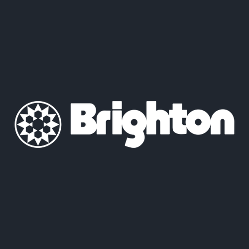 Brighton Logo 2 White Ink -- Long Sleeve Midnight Navy
