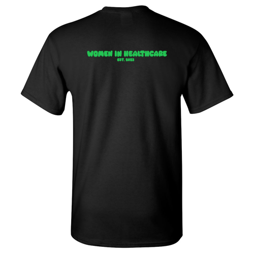 Green WIH Gildan Heavy Cotton Basic T-Shirt -- Black
