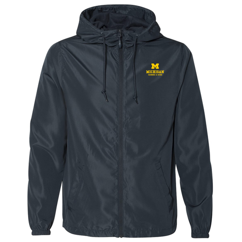 Unisex Independent Trading Co. Lightweight Windbreaker Zip Jacket -- Classic Navy