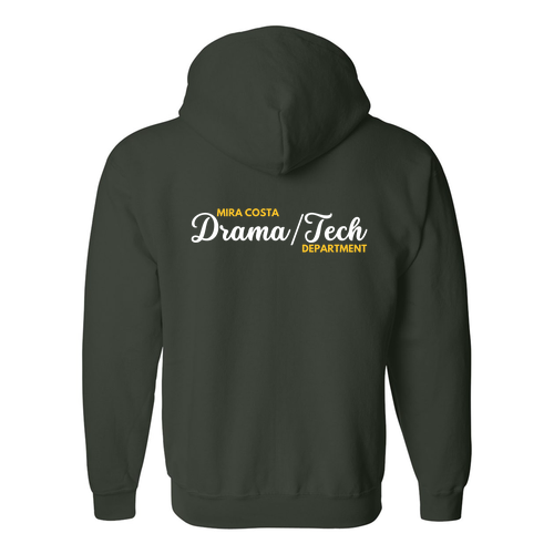 Gildan Full Zip Hooded Sweatshirt -- Forest Green