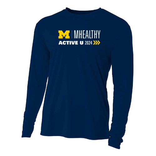 Unisex Performance Longsleeve T-Shirt -- Navy