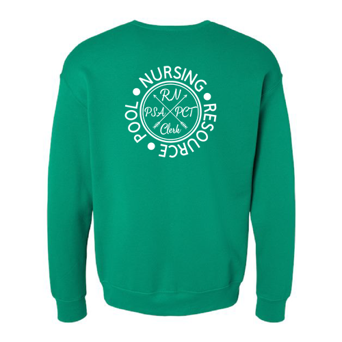 Bella Canvas Soft Drop Shoulder Fleece Crewneck -- Kelly