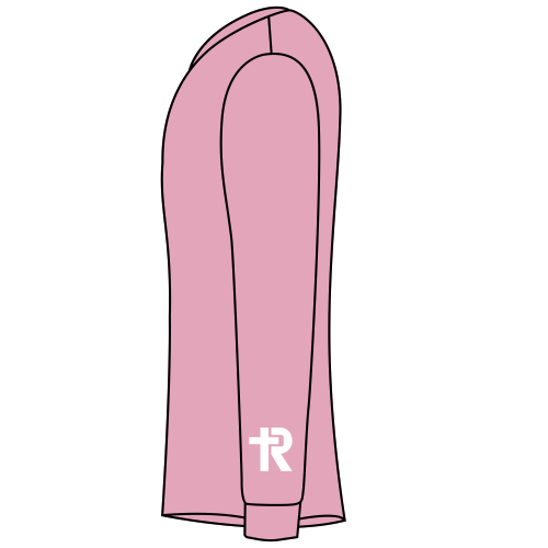 Regina Tonal Arch with Wrist Pennant Womens Oversize Crew -- Pink