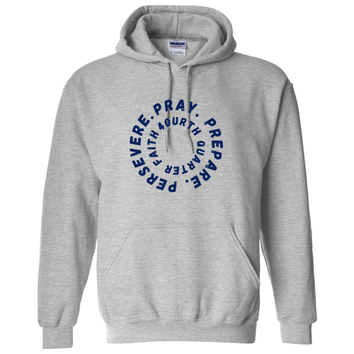 Prepare, Pray, Persevere Hoodie -- Sport Grey