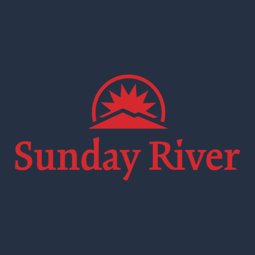 Sunday River Logo 2 Red Ink -- Crewneck Sweatshirt Navy