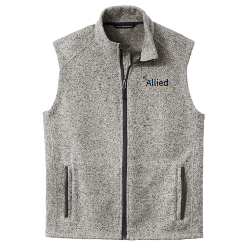 Port Authority Sweater Fleece Vest -- Grey Heather