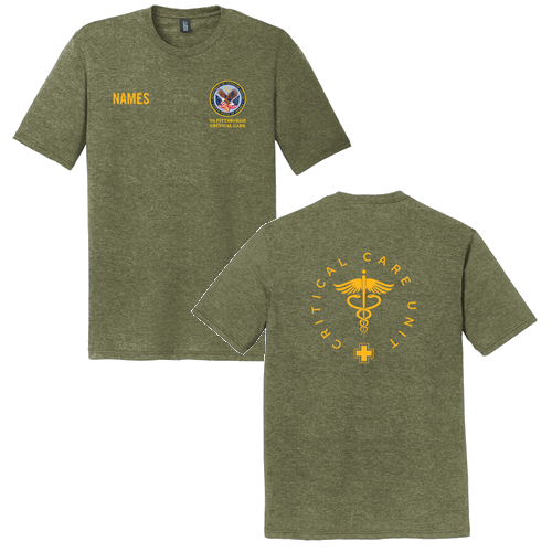 District Made Mens Perfect Tri Crew Tee -- Military Green Frost
