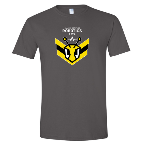 Mens/Unisex Gildan Softstyle Fitted T-Shirt -- Charcoal, RoboSting 53602