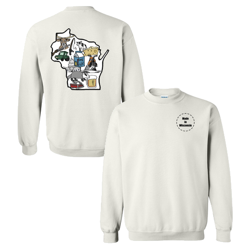 Gildan Heavy Blend Crew Neck Sweatshirt -- White