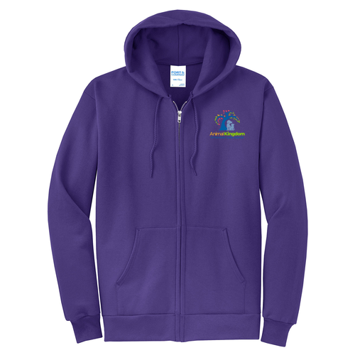 Port and Company Classic Full Zip Hooded Sweatshirt -- Purple
